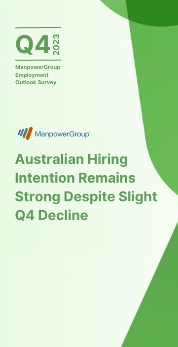 Australian Hiring Intention Remains Strong Despite Slight Q4 Decline